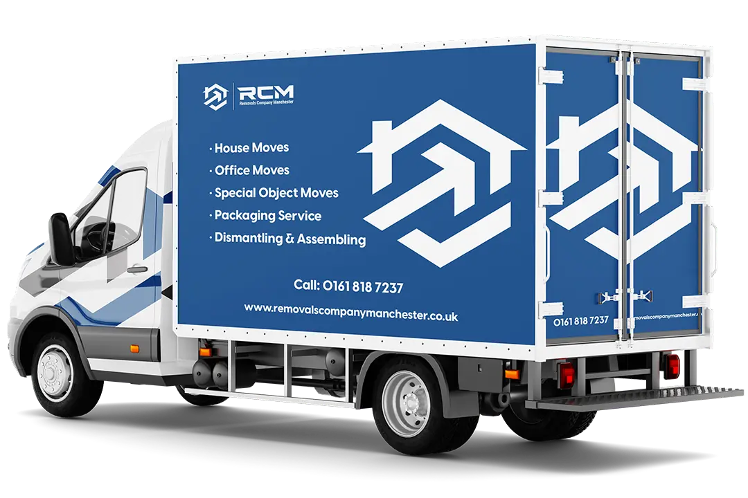 RCM Removals van used for house and business moves in Bury, Greater Manchester
