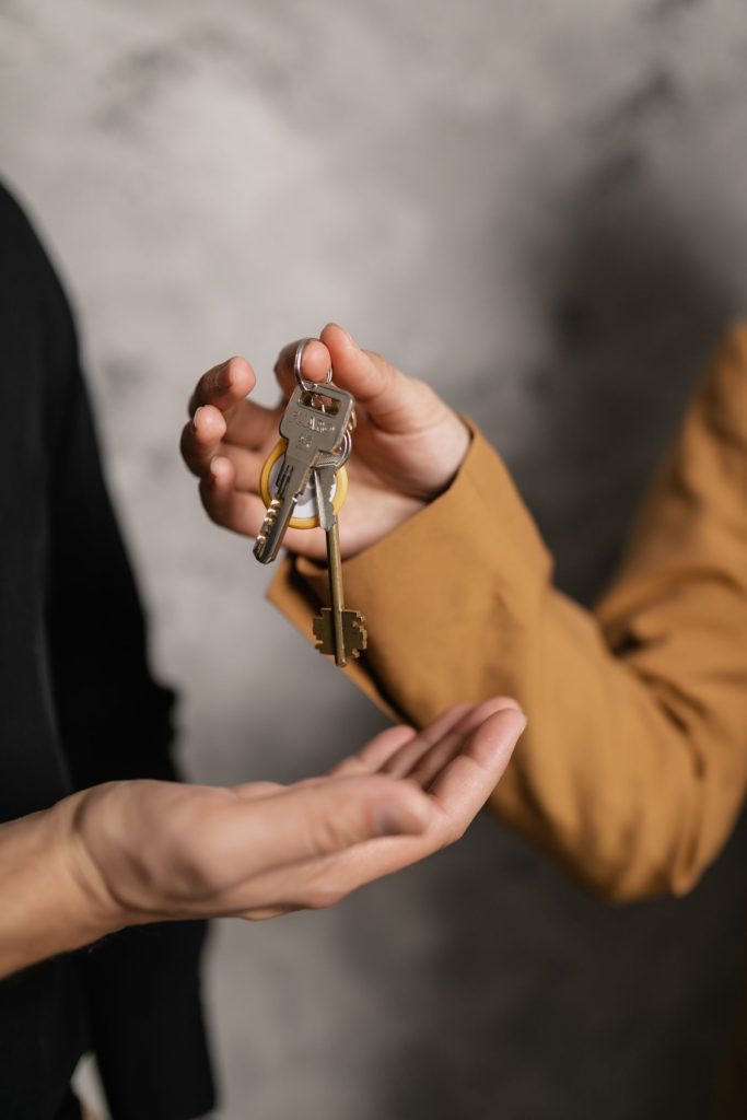 House keys handed over on completion day after a Blackburn move