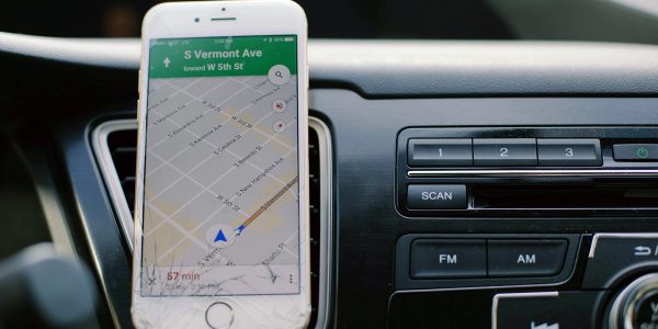 GPS on a vehicle at work