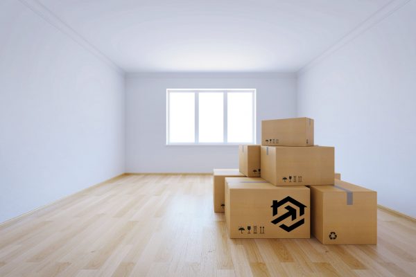 boxes in a room during house removal